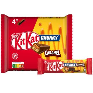 KitKat Chunky Caramel vaflové tyčinky poliate mliečnou čokoládou - 160 g (4x40g)