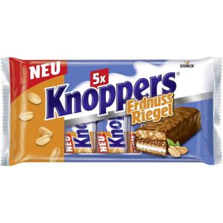 Knoppers Erdnuss riegel tyčinky s chrumkavými arašidami s karamelom 5 x 40 g