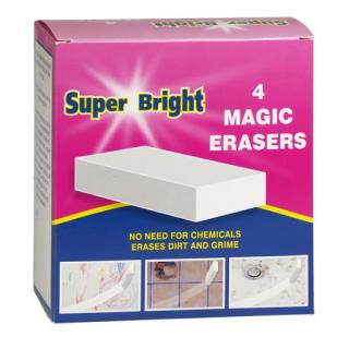 Kúzelná špongia Super Bright Magic Erasers - 4 ks