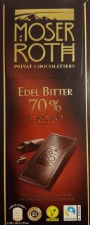 Moser Roth Edel Bitter 70 % cacao tmava čokoláda - 125 g