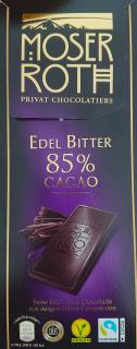 Moser Roth Edel Bitter 85 % cacao tmava čokoláda - 125 g