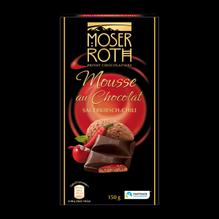 Moser Roth Mousse au Chocolat Sauerkirsch-chilli horká čokoláda - 150 g