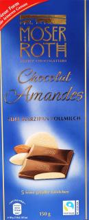 Moser Roth Mousse Chocolat Amandes  Vollmilch čokoláda  - 150 g