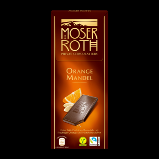 Moser Roth Orange Mandel tmava čokoláda - 125 g