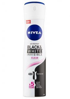 Nivea Black & White Invisible Clear dámsky antirespirant  - 150 ml