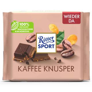 Ritter Sport Kaffee Knusper polotmavá čokoláda - 100 g