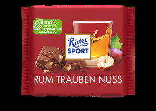 Ritter Sport Rum Trauben nuss Hroznový orech mliečna čokoláda - 100 g