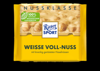 Ritter Sport Weisse Voll-nuss mliečna čokoláda - 100 g