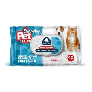 Salviette Pet care vlhčené utierky pre mačky a psov - 40 ks