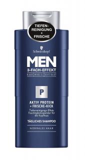 Schwarzkopf Men Aktiv Protein + Frische Kick šampón na vlasy - 250 ml