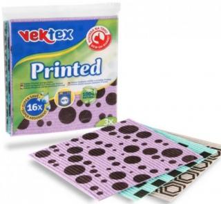 Vektex Printed špongiová utierka -  3 ks/ balenie