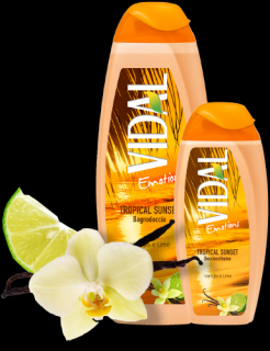 Vidal Emotions Tropical sunset sprchový gél a pena do kúpeľa - 500 ml