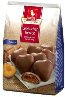 Weiss Lebkuchen Herzen Ovocné perníky  - 150 g poleva: mliečna čokoláda