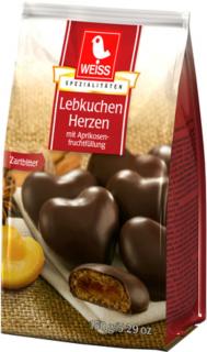 Weiss Lebkuchen Herzen Ovocné perníky  - 150 g poleva: tmavá čokoláda