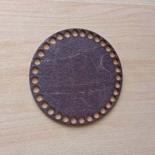Drevené dno na košík tmavé kruh priemer: 15 cm