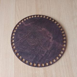 Drevené dno na košík tmavé kruh priemer: 22 cm