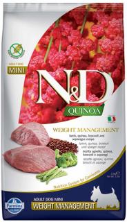 Farmina N&D dog QUINOA (GF) adult mini, weight managment, lamb Váha: 800g