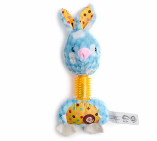 Plyšový králik s TPR krkom - plyšová pískacia hračka