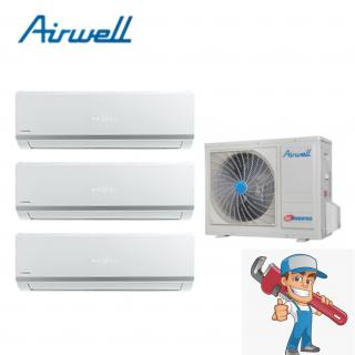 Nástenná multisplit klimatizácia Airwell ZDAA/HDMB 035 s montážou