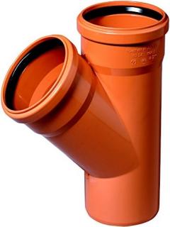 OSMA KGEA odbočka kanalizačná DN125/110, 45°, PVC, oranžová