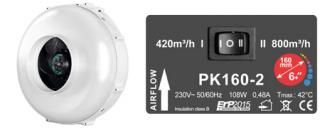 Ventilátor PRIMA KLIMA 160 - 800/420m3/h - Ø160mm - 2 rychlosti