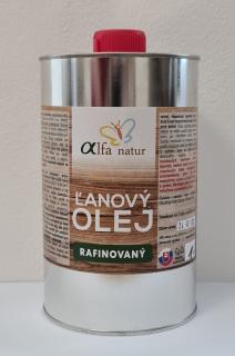 Ľanový olej rafinovaný 1L (Prírodný penetračný olej na drevo)