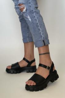 Dámske čierne sandále na želanie Veľkosť: 36 bez kožušiny