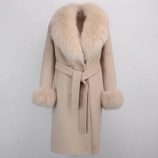 Kabát s kožušinou Veľkosť: L