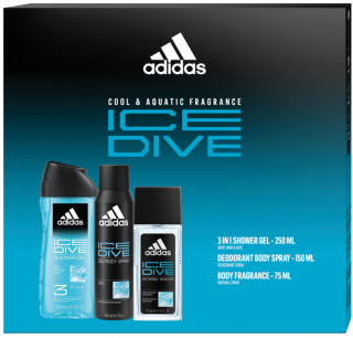 Adidas Ice Dive 100 ml EDT 100 ml + dezodorant 150 ml + sprchovací gél 250 ml