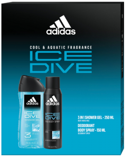 Adidas Ice Dive dezodorant v spreji 150 ml + sprchový gél 250 ml