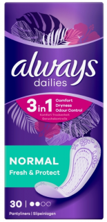 Always Dailies Fresh  protect Normal intímky s jemnou vôňou 30 ks