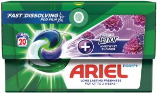 Ariel gélové tablety +Touch of Lenor Amethyst 20 PD