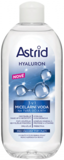 Astrid Hyaluron 3v1 micelární voda na tvář oči a rty s kyselinou hyaluronovou 400 ml