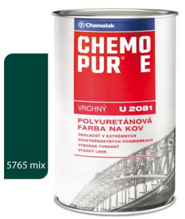 Chemopur E U2081 5765 tmavozelená 0,8l vrchná polyuretánová farba na kov, betón, drevo