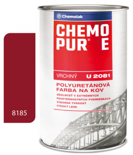 Chemopur E U2081 8185 červená 0,8L vrchná polyuretánová farba na kov, betón, drevo