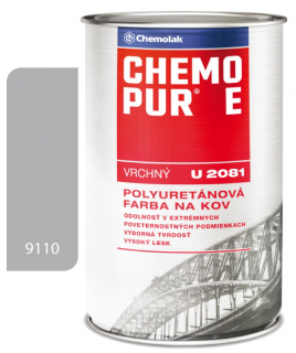 Chemopur E U2081 9110 hliníková 0,8L vrchná polyuretánová farba na kov, betón, drevo