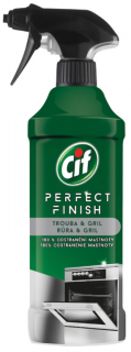 Cif Perfect Finish na rúru a gril čistiaci prostriedok na odolnú mastnotu a pripálené zvyšky jedla sprej 435 ml