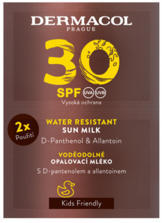 Dermacol Opalovací mléko voděodolné SPF30 2x15ml