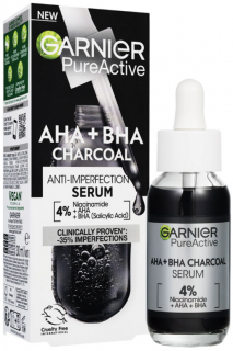 Garnier Pure Active AHA + BHA Charcoal Serum 30 ml