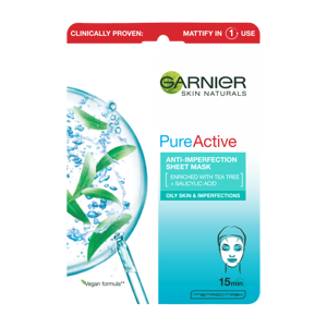 GARNIER TEXTILNÁ MASKA 15 MIN PURE ACTIV 1 KS