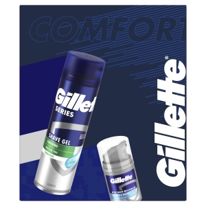 Gillette Comfort Gillette Series gél na holenie 200 ml + Gillette krém po holení 50 ml darčeková sada