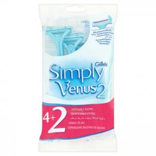 GILLETTE SIMPLY VENUS 2 STROJČEK 4 KS + 2 KS