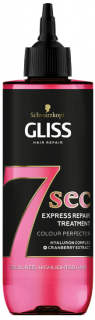 Gliss Kur 7 sec Colour Perfector Expresná regeneračná kúra na vlasy 200 ml