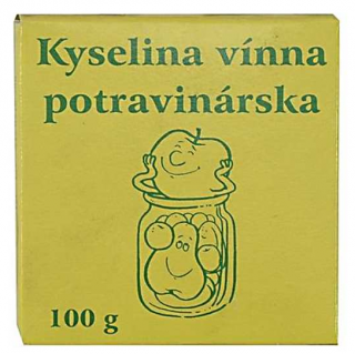 Kyselina vínna, potravinárska, 100 g