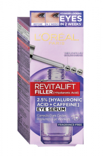 L'Oréal Revitalift Filler očné sérum s kyselinou hyalurónovou 20 ml