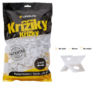 LEVELYS Profi krížiky 1,0mm/100ks