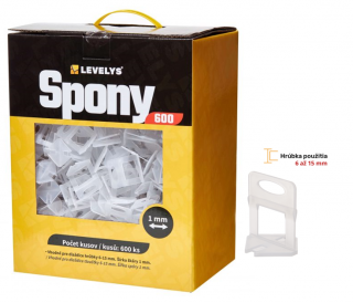 LEVELYS Spony 1mm 600ks/bal.