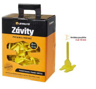 LEVELYS Závity priame 2mm/100ks