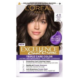 LOREAL EXCELLENCE COOL 4.11 ULTRA POPOLAVÁ HNEDÁ