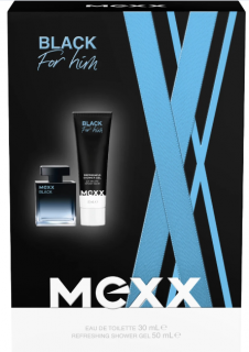 Mexx Black Man sada Edt 30 ml + 50 ml sprchový gel pre mužov